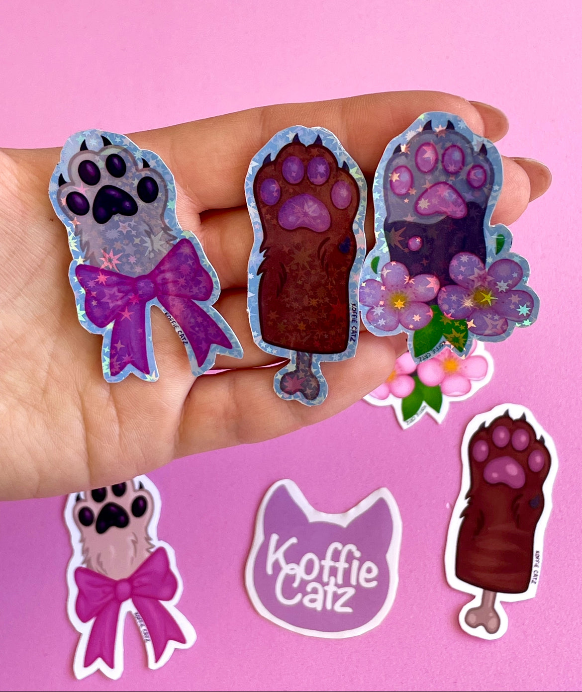 Cat stickers in sets multiple variants