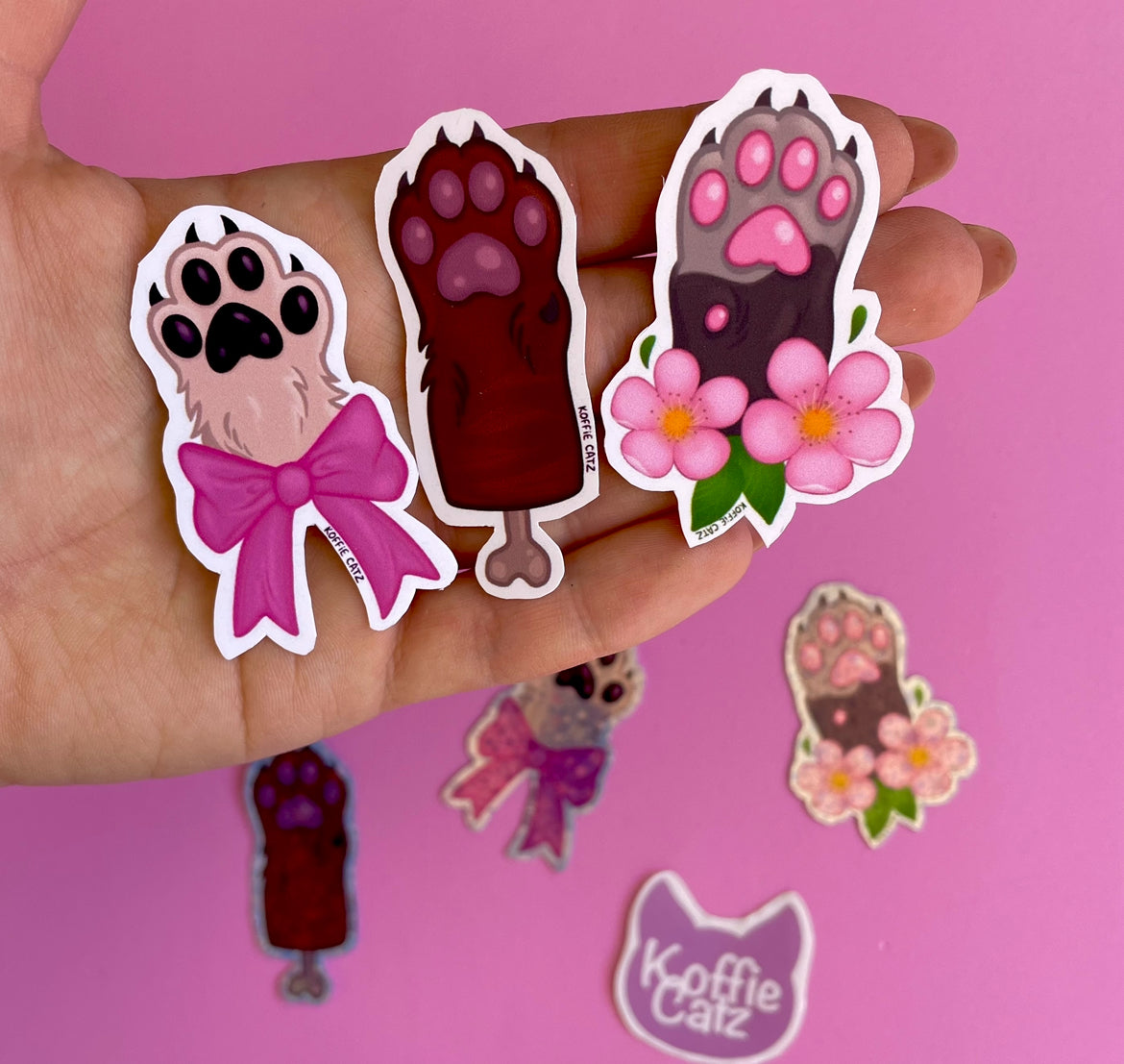 Cat stickers in sets multiple variants
