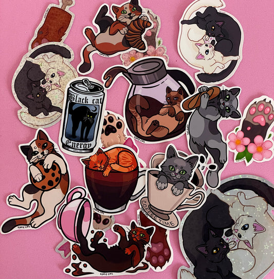 Single stickers - cats multiple variants