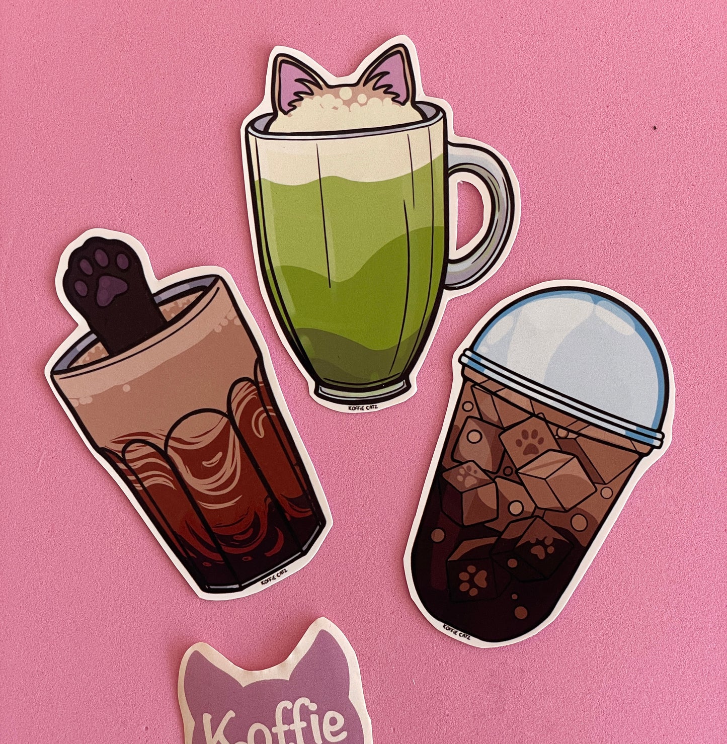 Cat stickers in sets multiple variants